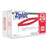 Ziploc Double Zipper Storage Bags, 2 gal, 1.75 mil, 15" x 13", Clear, PK100 PK 682253